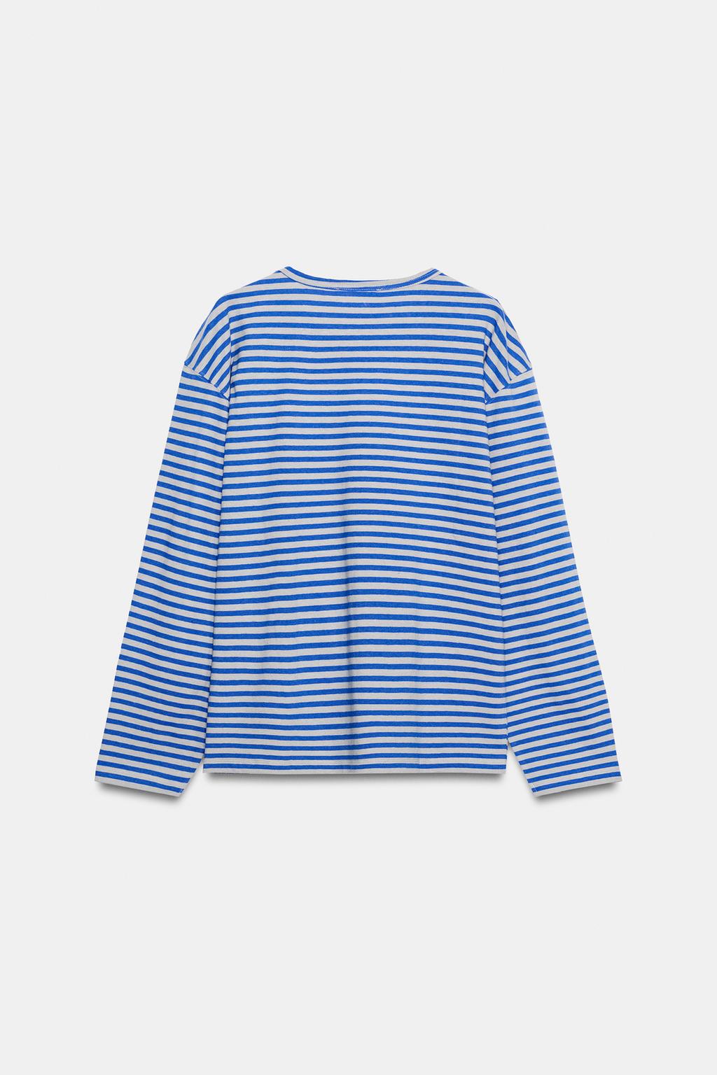 ХЛОПКОВАЯ ФУТБОЛКА В ПОЛОСКУ ИЗ ЛЬНА