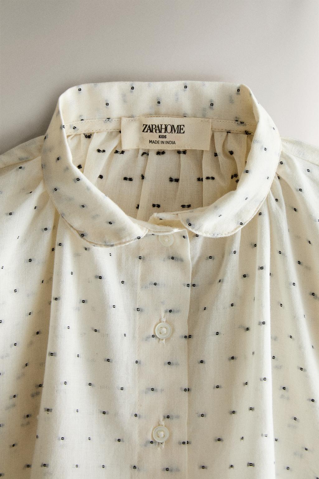 Детская рубашка с ажурной сеткой