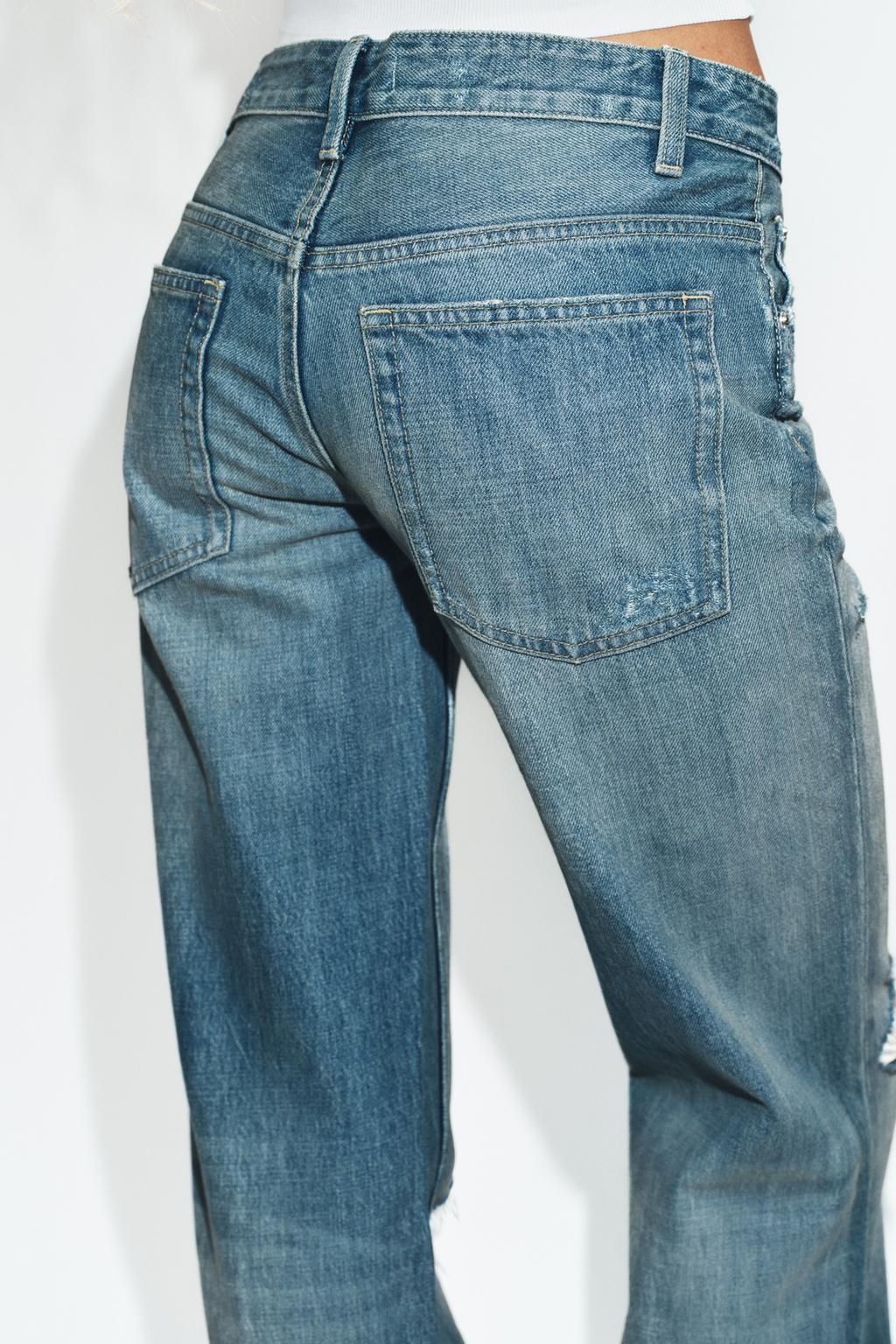 ДЖИНСЫ TRF FLARE С РАЗРЕЗАМИ И СРЕДНЕЙ ПОСАДКОЙ