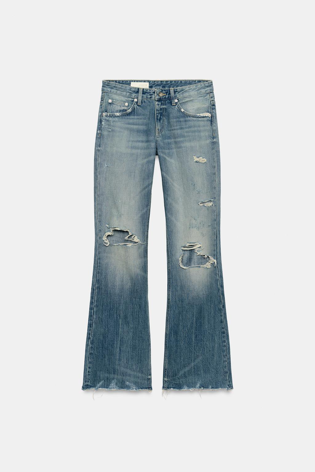 ДЖИНСЫ TRF FLARE С РАЗРЕЗАМИ И СРЕДНЕЙ ПОСАДКОЙ