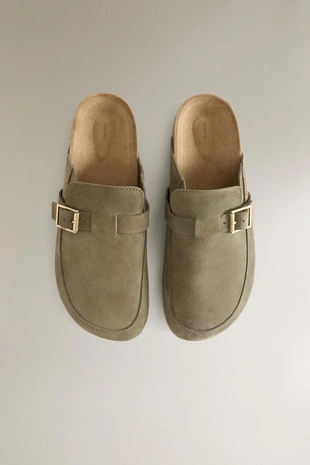 Кожаные сабо с пряжкой- Заказать в России