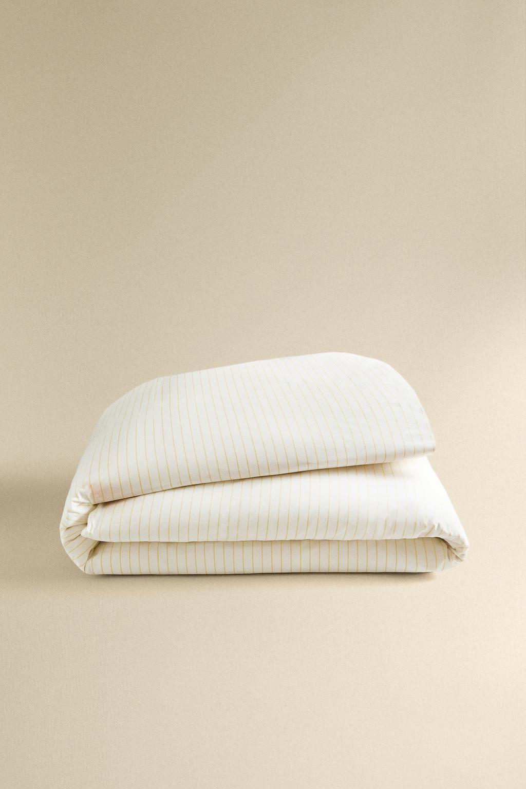 Рисунчатая постельная дувет-коврер из мытого хлопка