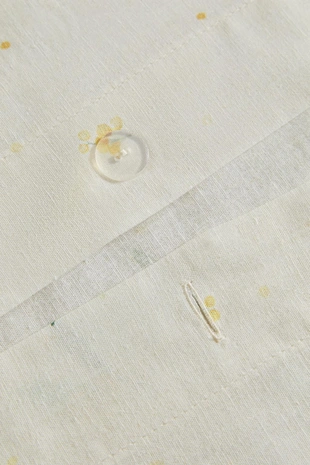 Покрывало из льна и хлопка с миниатюрным цветочным принтом мимозы- Заказать в России