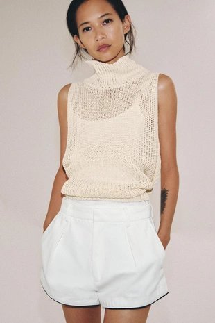 Джинсовые шорты с защипами — Zw Collection