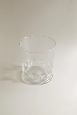Стакан из боросиликатного стекла с рельефными цветами- Заказать в России