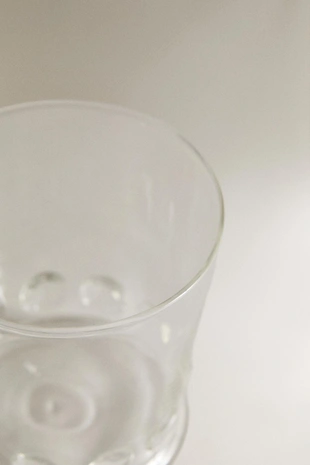 Стакан из боросиликатного стекла с рельефными цветами- Заказать в России