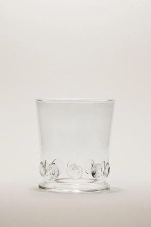 Стакан из боросиликатного стекла с рельефными цветами- Заказать в России