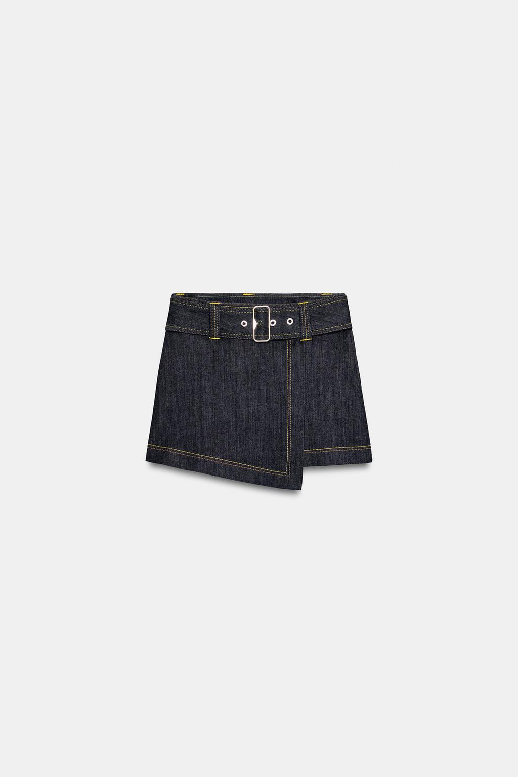 ЮБКА-ШОРТЫ Z1975 С ЗАПАХОМ И РЕМНЕМ