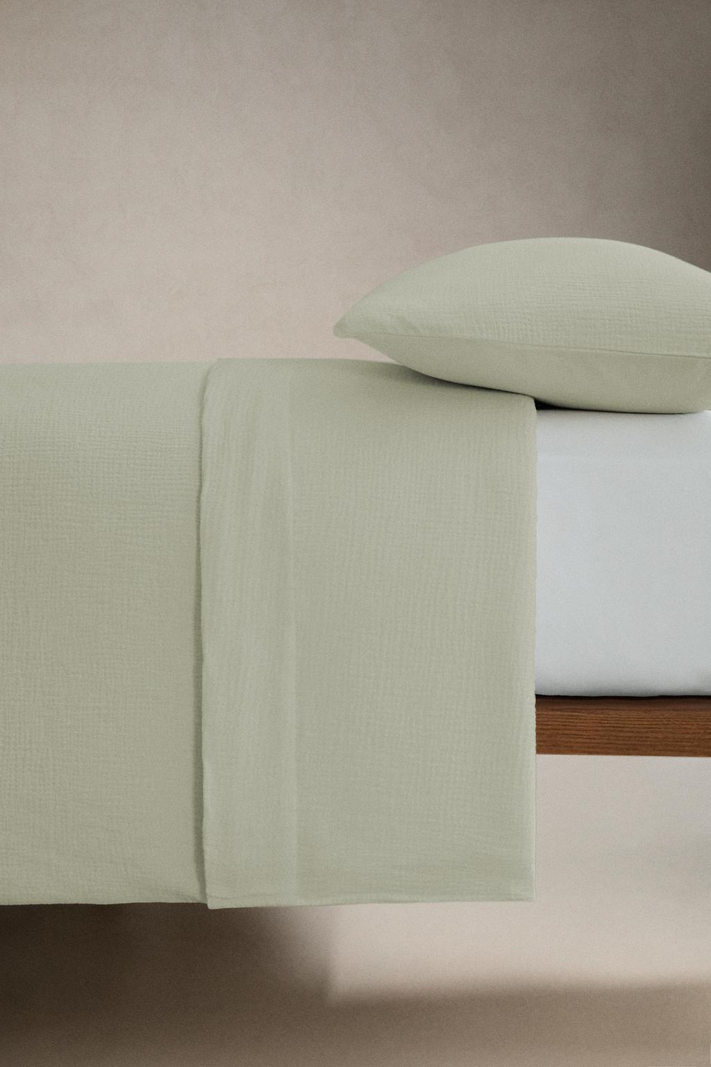 Простынь на резинке из муслина