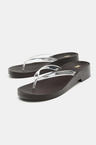 Виниловые босоножки на платформе- Заказать в России