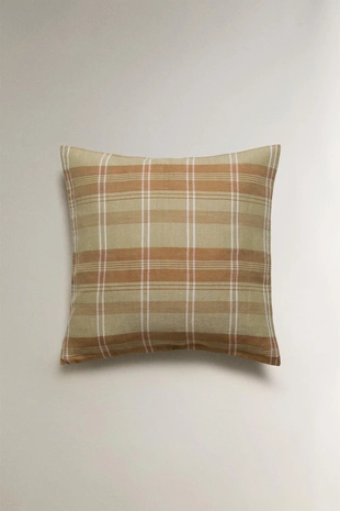 Чехол на подушку в клетку- Заказать в России