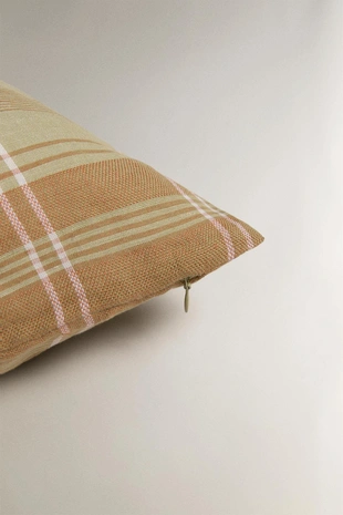 Чехол на подушку в клетку- Заказать в России