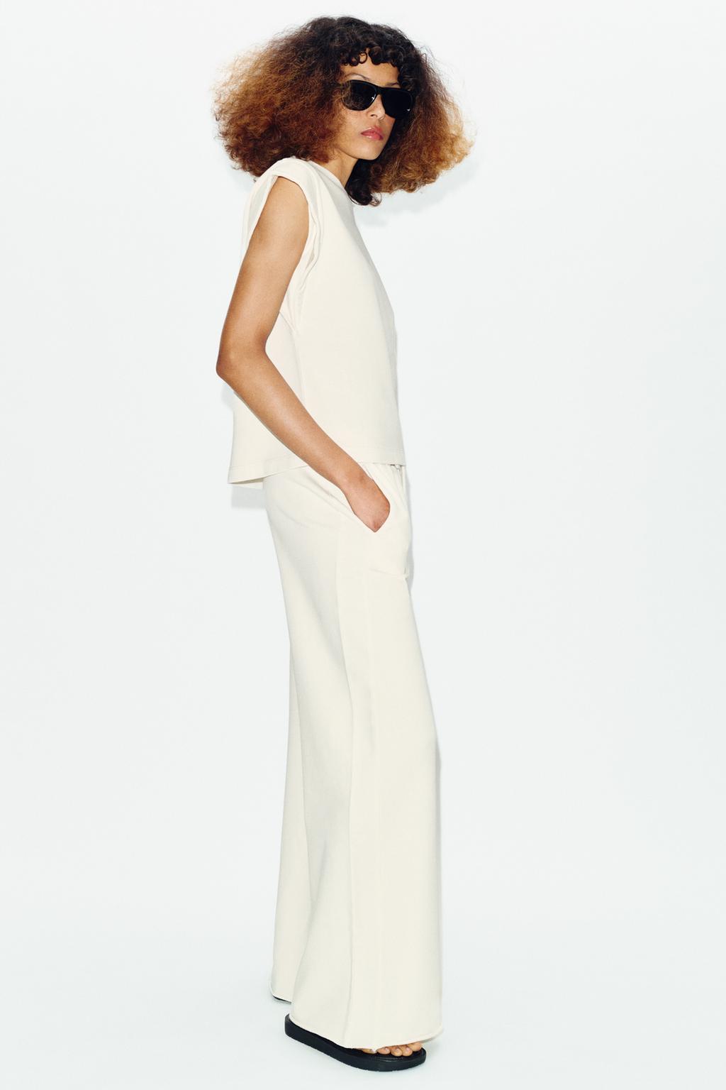 ХЛОПКОВАЯ ФУТБОЛКА СО СПУЩЕННЫМИ РУКАВАМИ