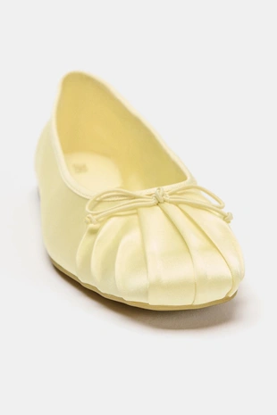 Атласные балетки с бантом- Заказать в России