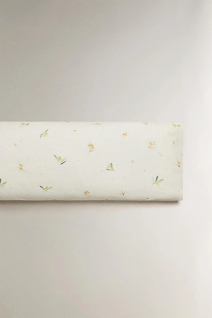 Наволочка из льна и хлопка с принтом мини-мимозы- Заказать в России