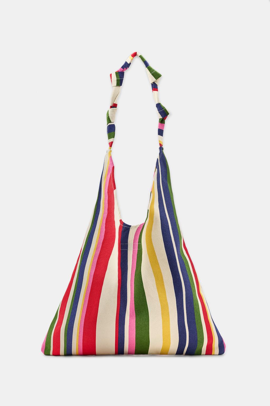 ХОЛЩОВАЯ СУМКА В ПОЛОСКУ