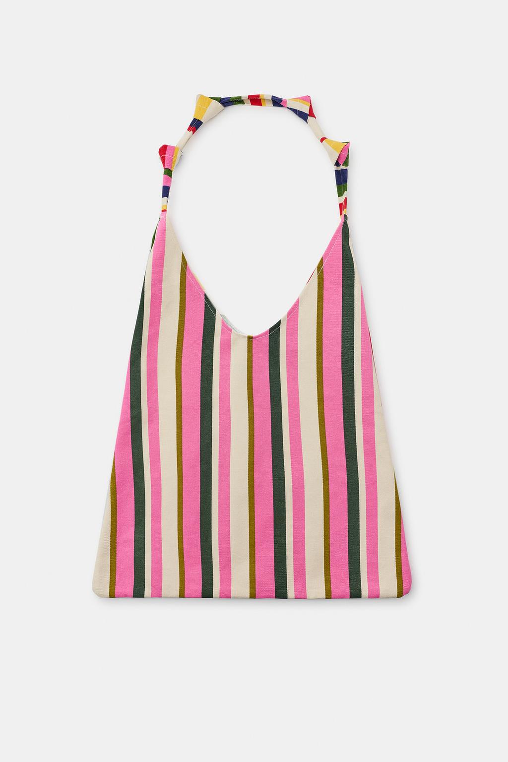 ХОЛЩОВАЯ СУМКА В ПОЛОСКУ