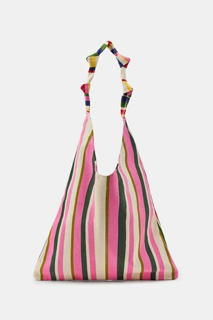 Холщовая сумка в полоску- Заказать в России