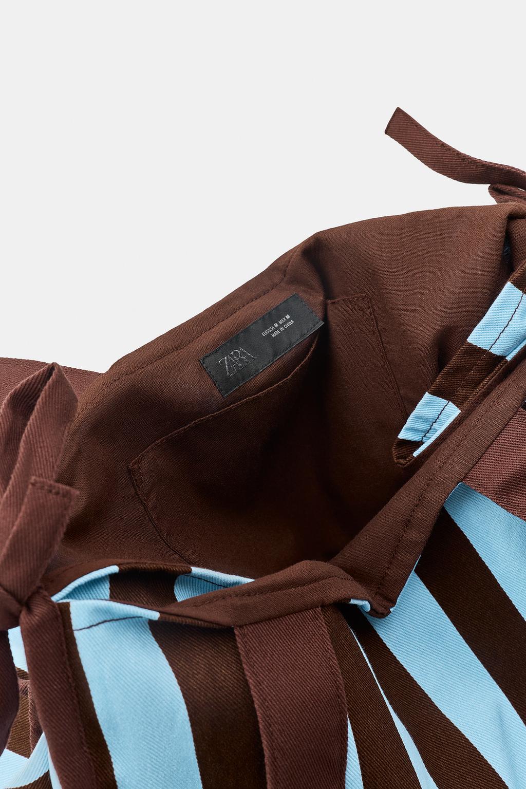 БОЛЬШАЯ СУМКА ИЗ 100% ХЛОПКА В ПОЛОСКУ