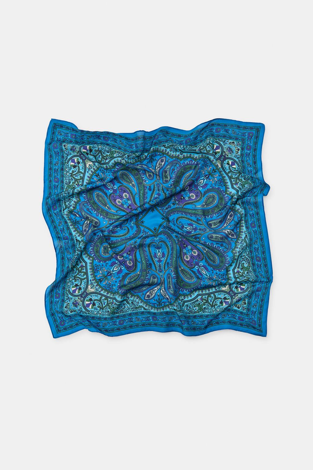 БАНДАНА ИЗ МОДАЛА И ШЕЛКА С ПРИНТОМ ПЕЙСЛИ