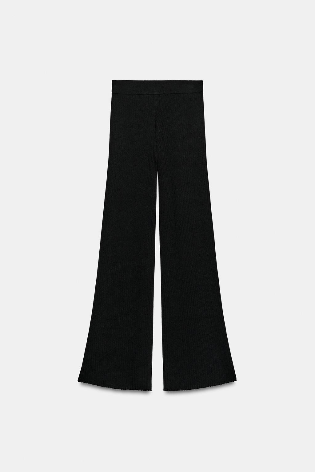 ШИРОКИЕ ТРИКОТАЖНЫЕ БРЮКИ В РУБЧИК