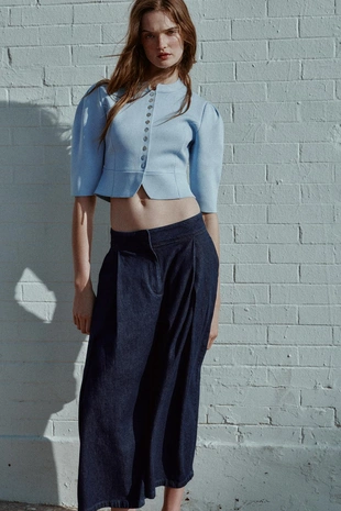 Кардиган с объемными рукавами- Заказать в России