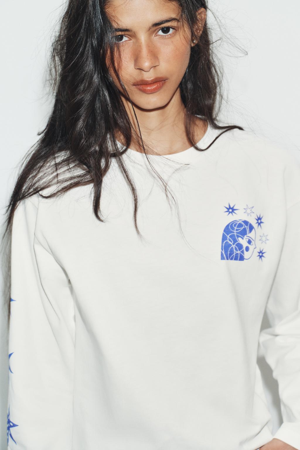 ФУТБОЛКА С ДЛИННЫМИ РУКАВАМИ С ПРИНТОМ AGUSTINA SHUAN