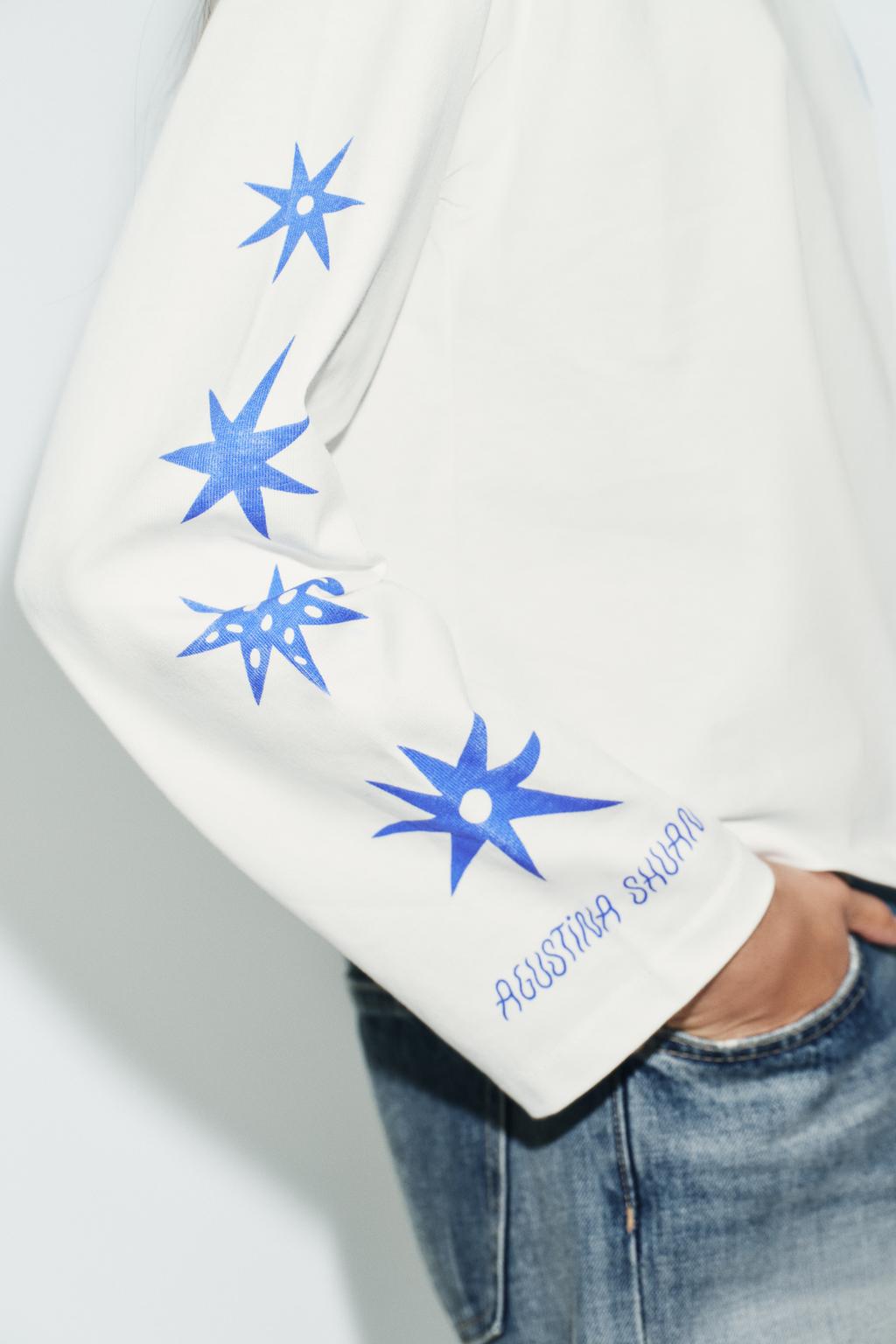 ФУТБОЛКА С ДЛИННЫМИ РУКАВАМИ С ПРИНТОМ AGUSTINA SHUAN