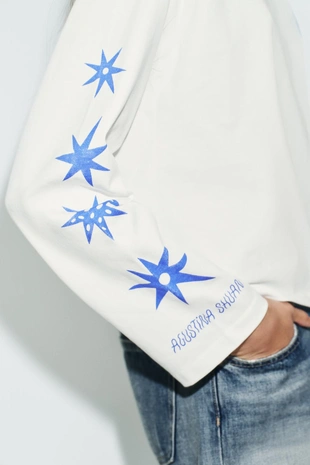 Футболка с длинными рукавами с принтом Agustina Shuan- Заказать в России