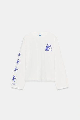 Футболка с длинными рукавами с принтом Agustina Shuan- Заказать в России