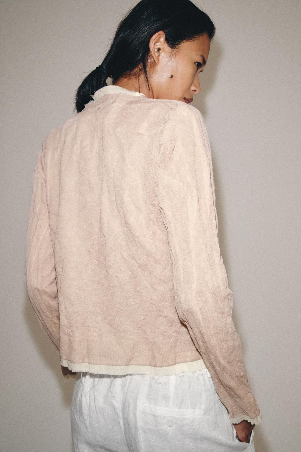 КАРДИГАН С БАНТАМИ И КОНТРАСТНЫМИ ДЕТАЛЯМИ