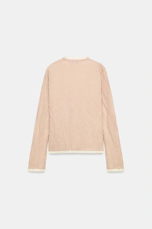 Кардиган с бантами и контрастными деталями- Заказать в России