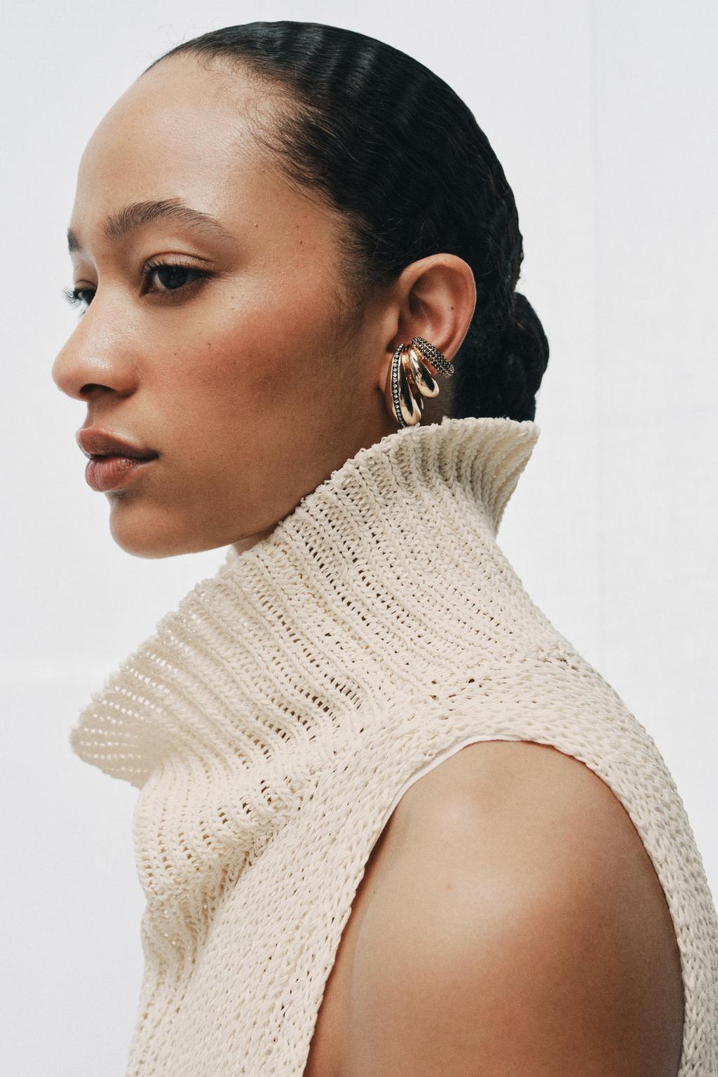 МАКСИ-СЕРЬГИ-КАФФЫ СО СТРАЗАМИ