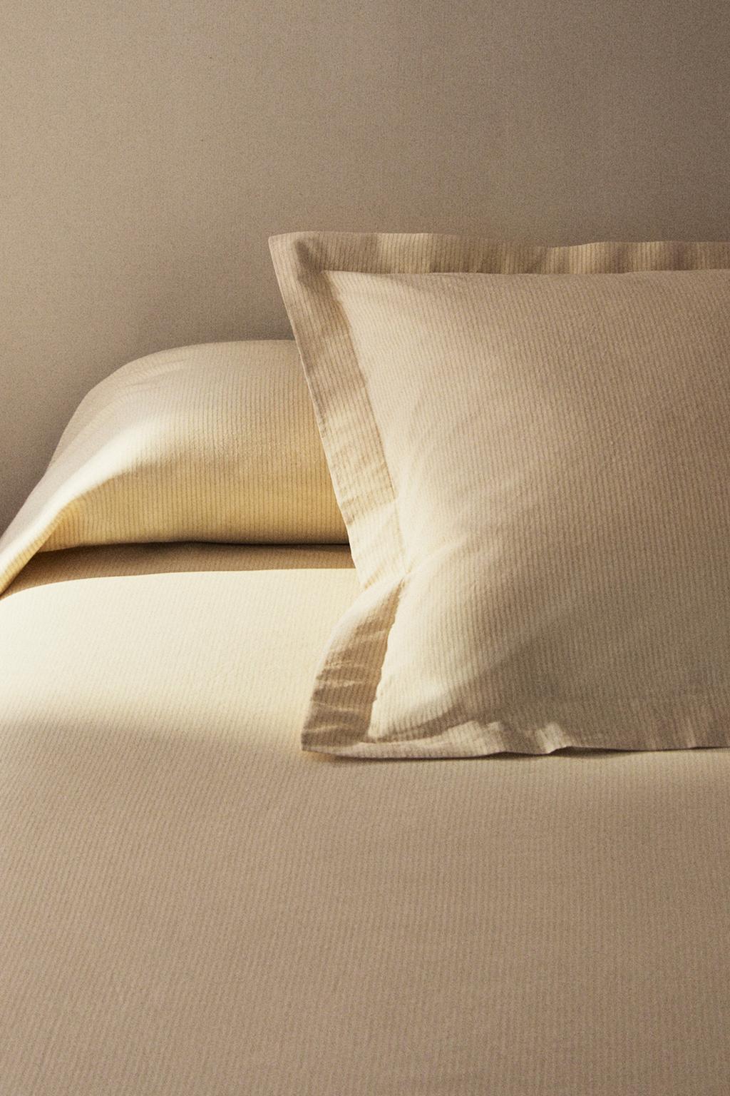 Полосатая покрывало из хлопка с эффектом сирсакер