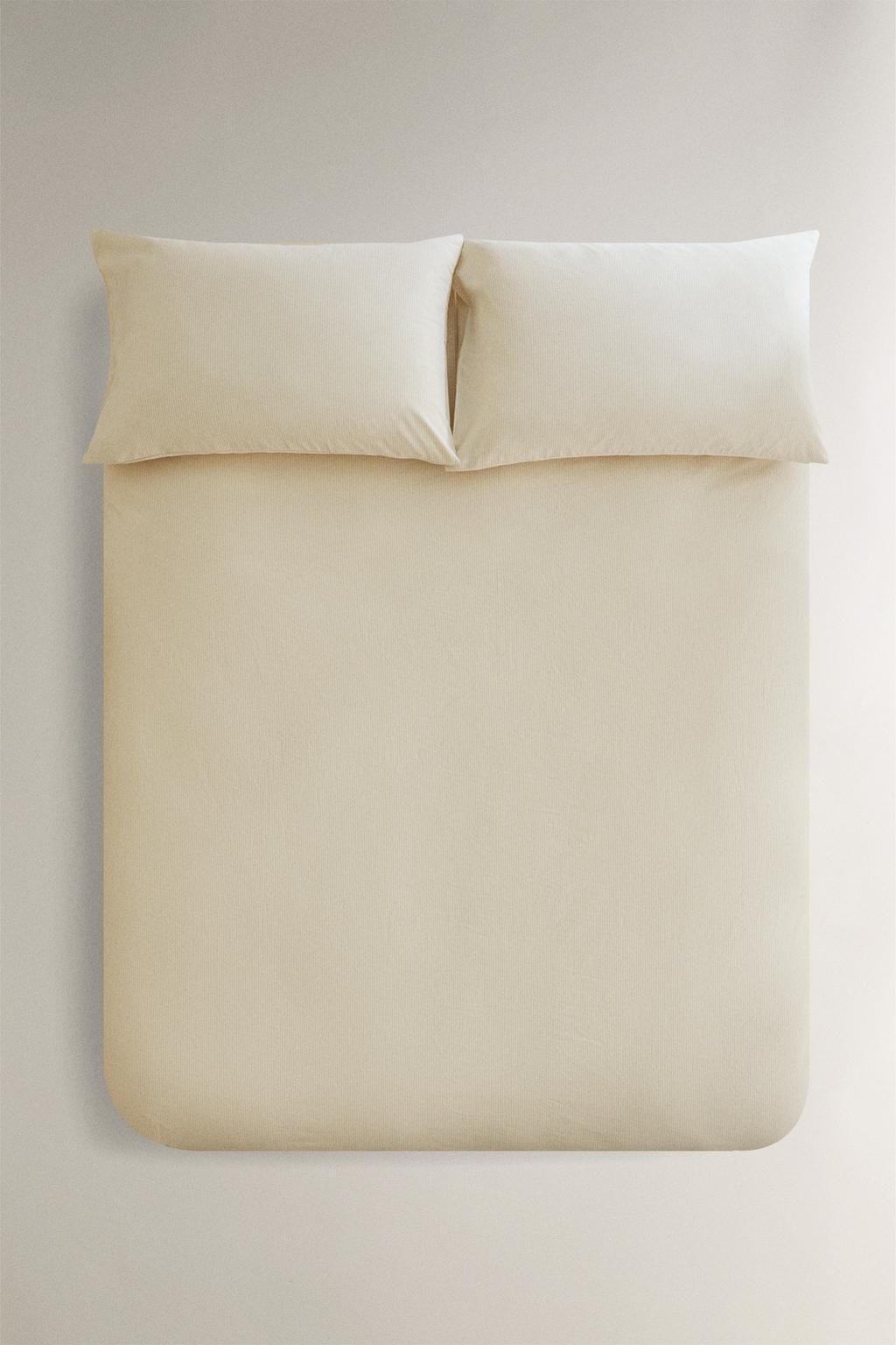 Полосатая покрывало из хлопка с эффектом сирсакер