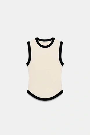 Футболка с контрастной отделкой- Заказать в России