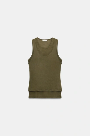 Футболка с эффектом двойных рукавов