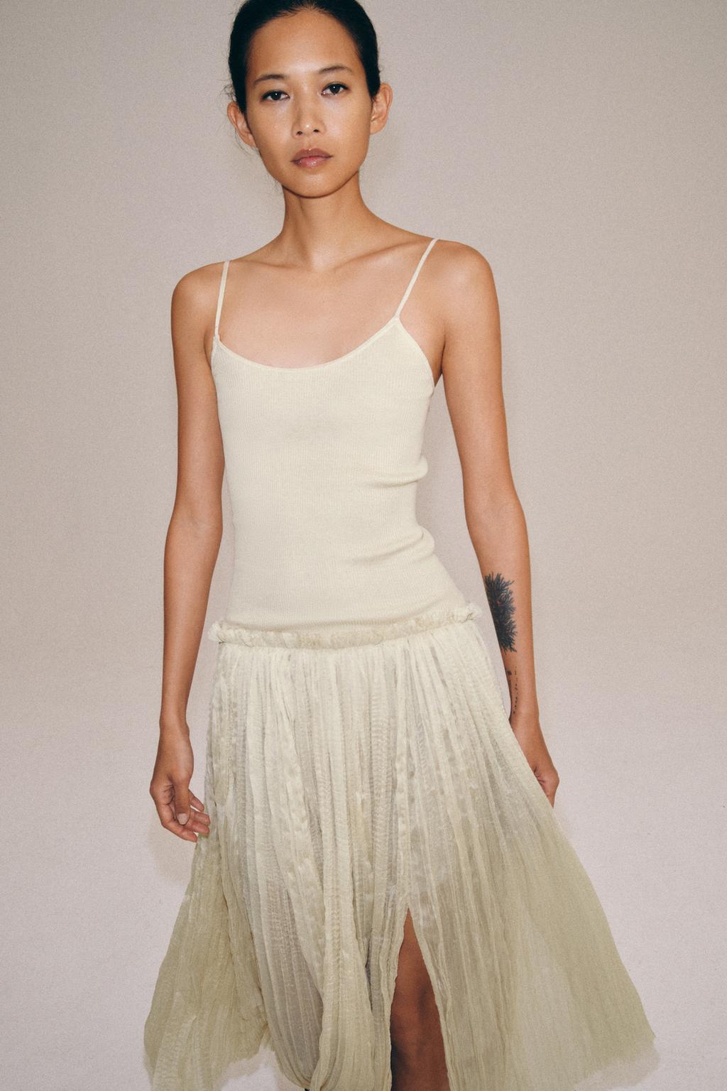 КОМБИНИРОВАННОЕ ПЛАТЬЕ МИДИ