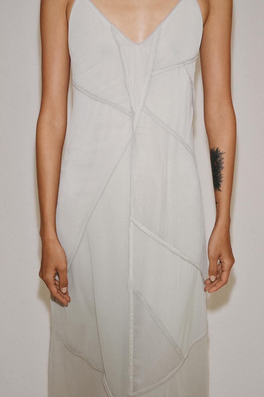 КОМБИНИРОВАННОЕ ПЛАТЬЕ МИДИ