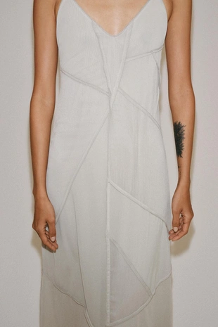 Комбинированное платье миди- Заказать в России