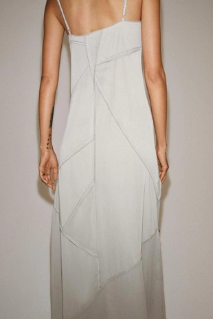 Комбинированное платье миди- Заказать в России