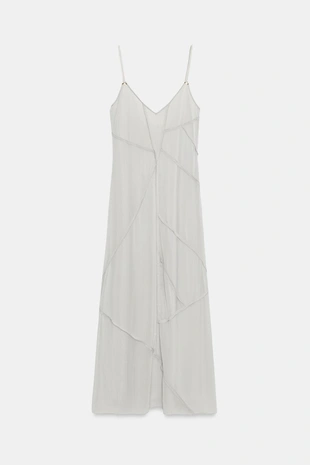 Комбинированное платье миди- Заказать в России