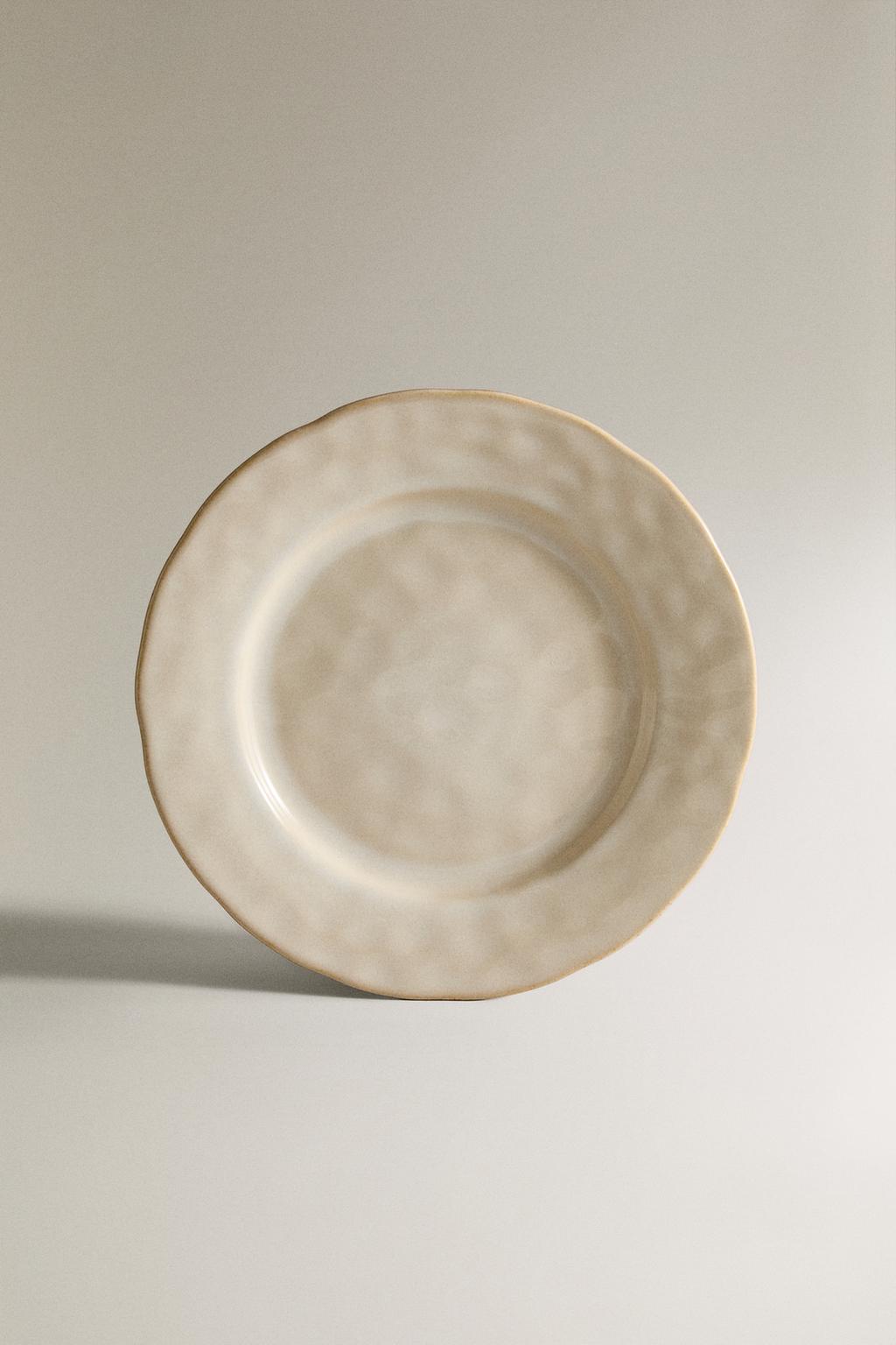 Керамический обеденный тарелка с неровным краем
