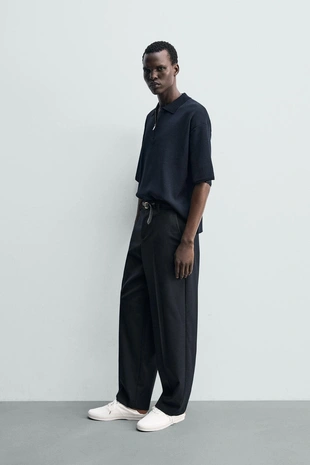 Укороченное поло на молнии- Заказать в России