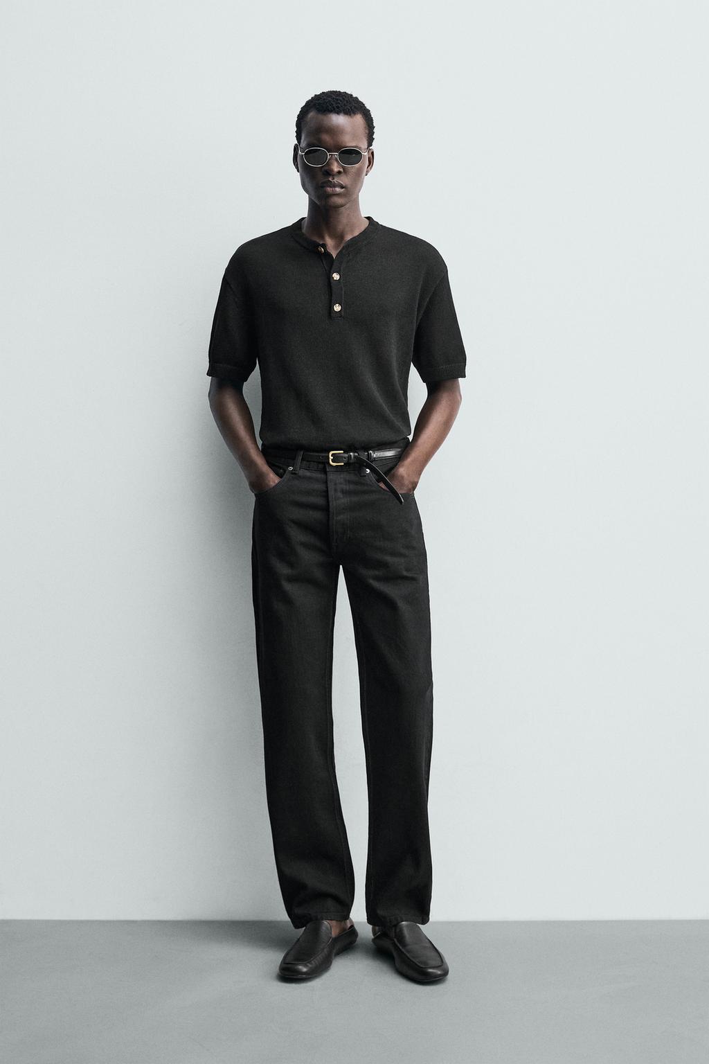 ФУТБОЛКА ИЗ ТРИКОТАЖА С ВОРОТНИКОМ НА ПУГОВИЦАХ