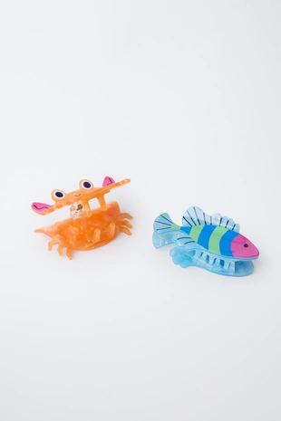 Набор из двух заколок «рыба и краб»- Заказать в России