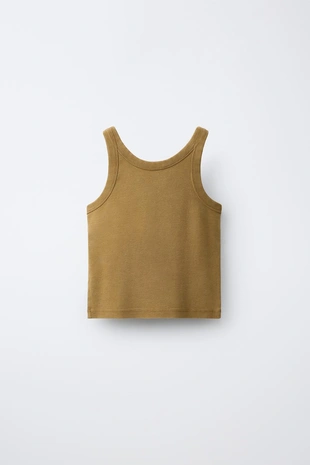 Топ в рубчик с эффектом потертости- Заказать в России