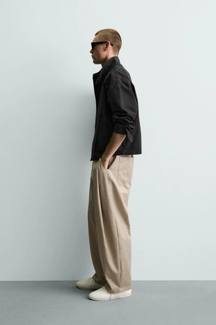 Брюки Balloon Fit с защипами