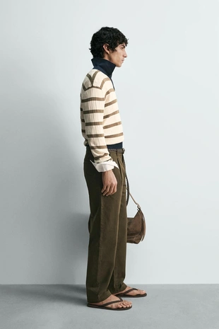 Брюки чинос со складками- Заказать в России