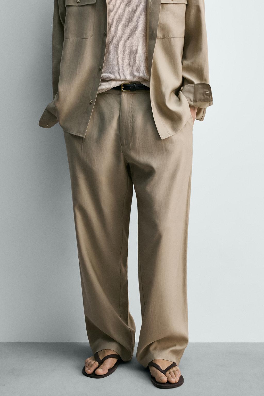 СТРУЯЩИЕСЯ БРЮКИ СО СКЛАДКАМИ